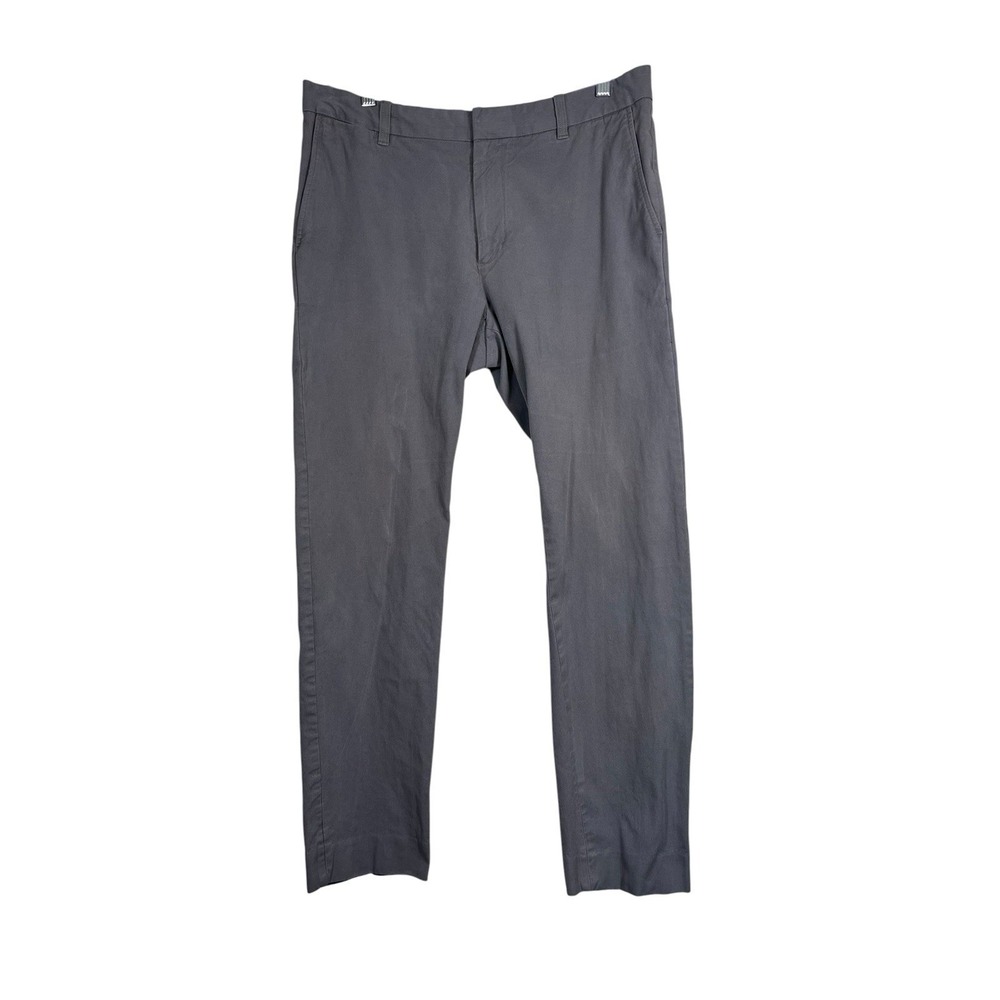 VINCE Sz 34x29.5 Mens Gray Griffith Slim Fit Straight Chino Khaki Trousers Pants